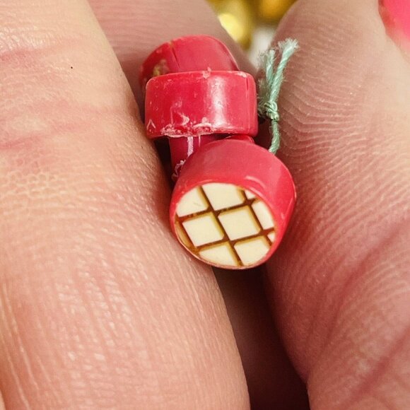 Button Pink Black Mother Pearl Plastic Metal Shell Random Lot Vintage For Crafts - Picture 12 of 15